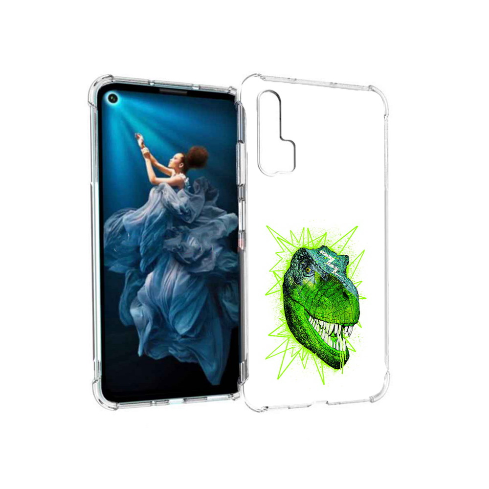 

Чехол MyPads Tocco для Honor 20 Pro зеленый динозавр (PT129185.18.358), Прозрачный, Tocco