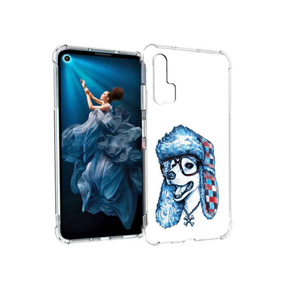 

Чехол MyPads Tocco для Honor 20 Pro зимний пес (PT129185.18.362), Прозрачный, Tocco