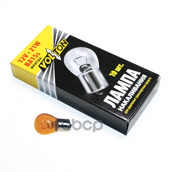

Лампа 12 В 21 Вт 1-Контактная Желтая Volton 090873 VOLTON арт. VLT 0804Or