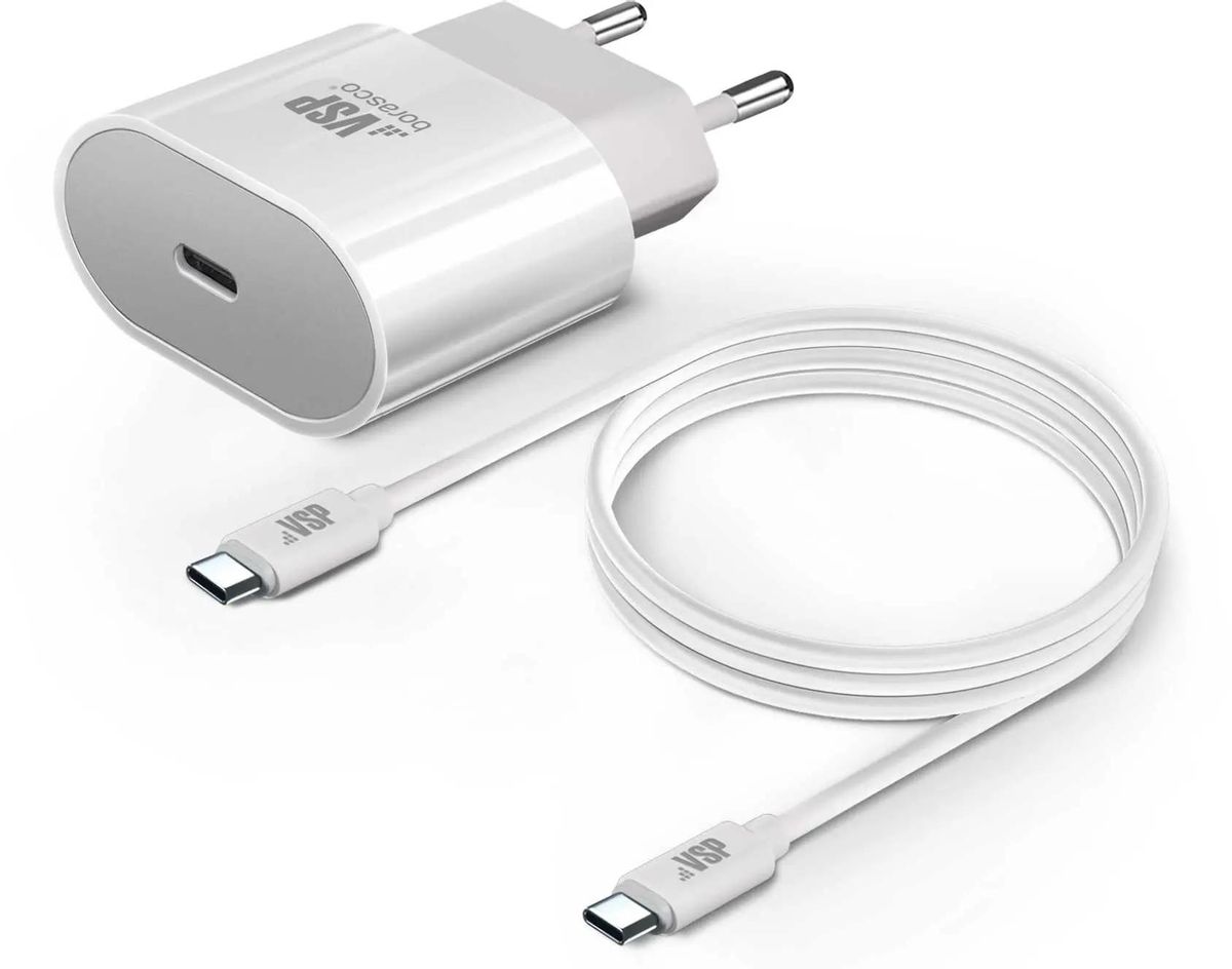 

Сетевое зарядное устройство BoraSCO + кабель Type-C, 3 А, 1 м, белый (50635)