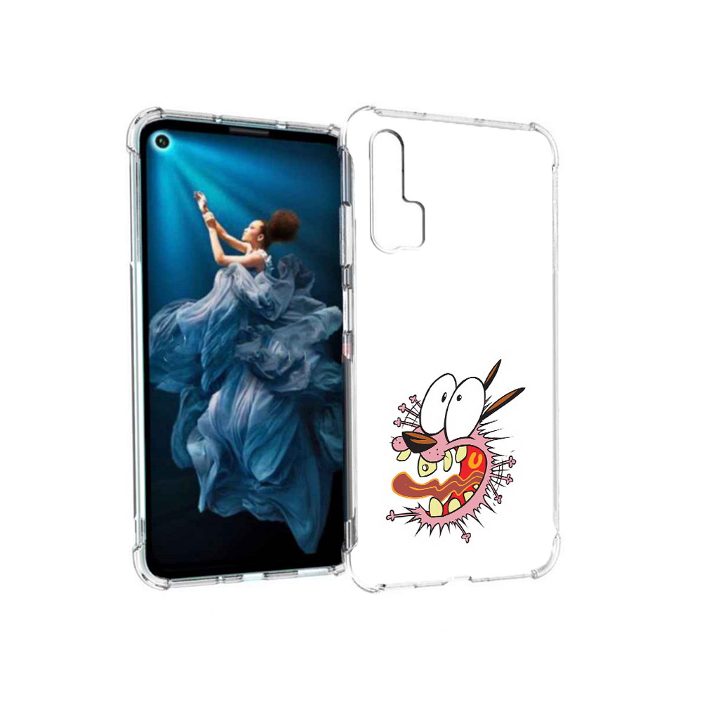 

Чехол MyPads Tocco для Honor 20 Pro испуганный бобик (PT129185.18.381), Прозрачный, Tocco