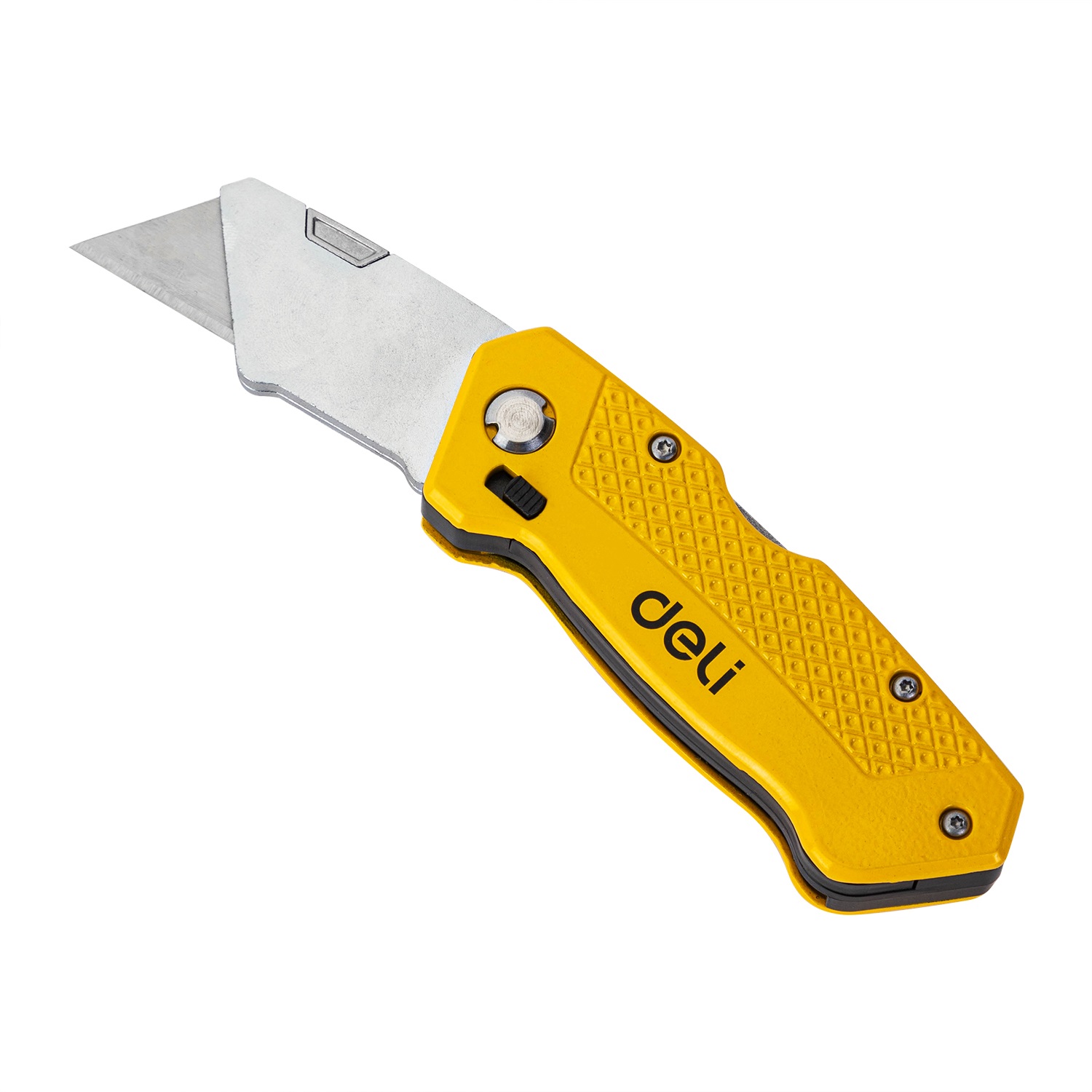 Строительный складной нож с Т-образным лезвием Deli DL006Z (6 лезвий в комплекте) нож строительный at ath09522 складной со сменным лезвием 90х33х12 мм