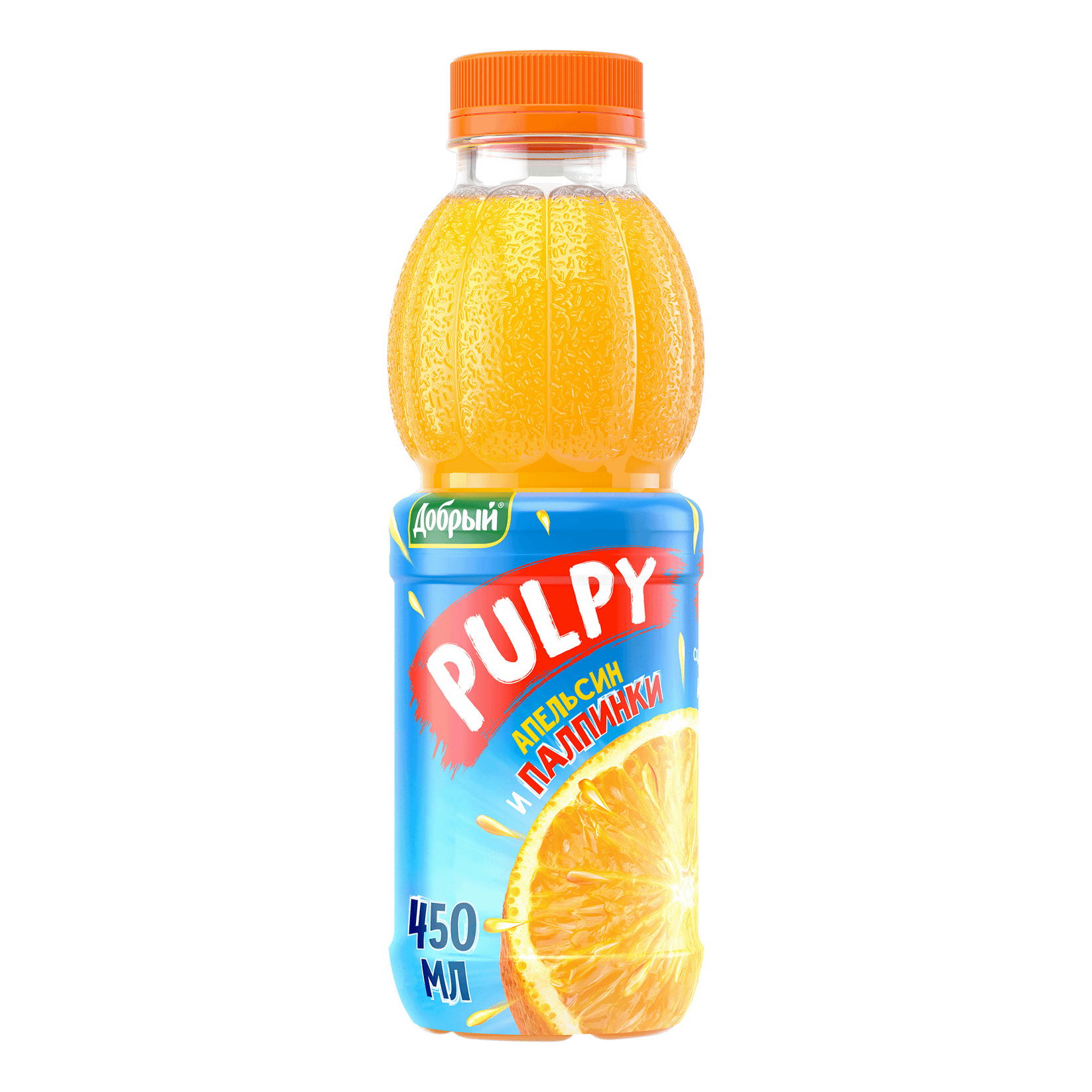 фото Напиток сокосодержащий апельсин pulpy с мякотью 450 мл