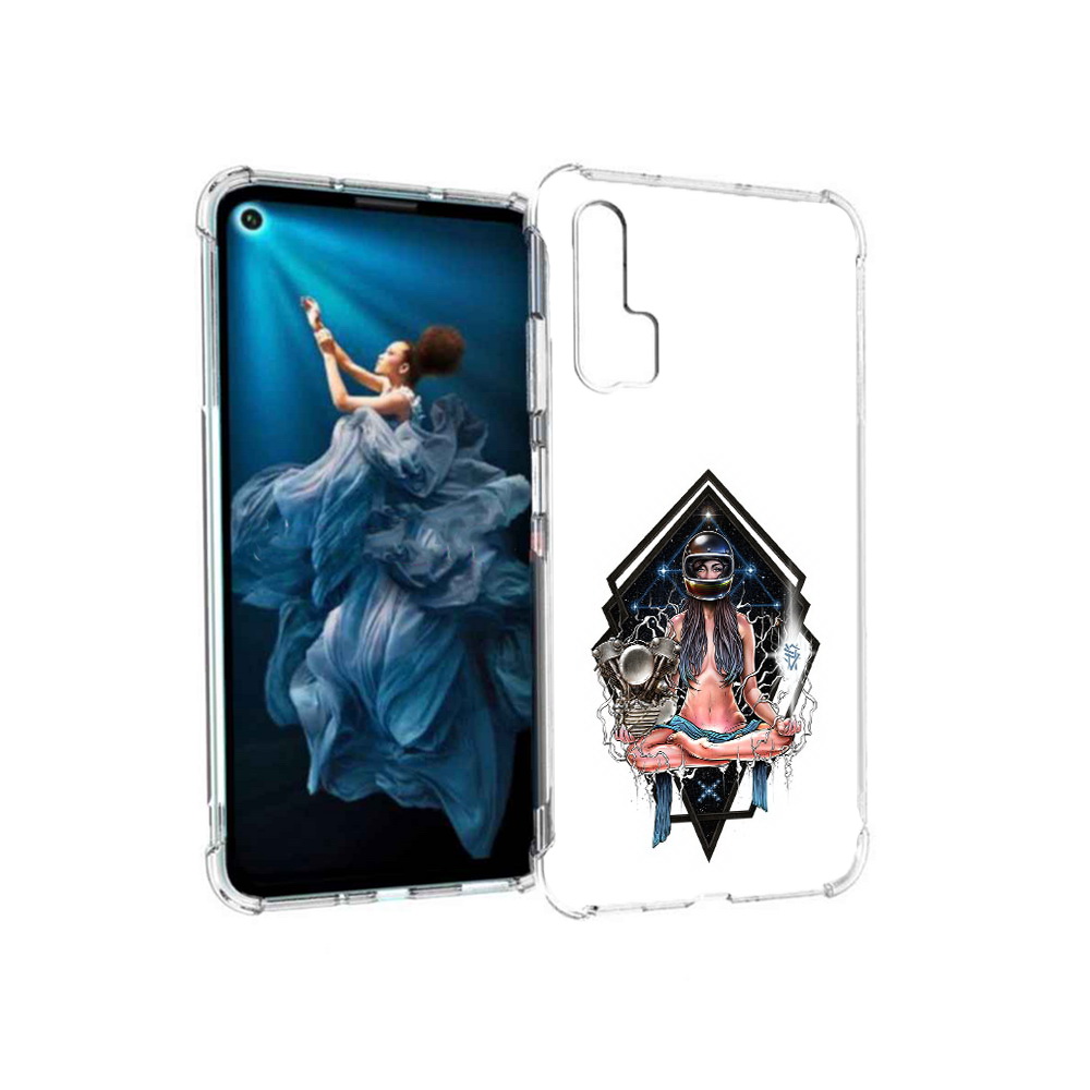 

Чехол MyPads Tocco для Honor 20 Pro красивая девушка в шлеме (PT129185.18.406), Прозрачный, Tocco