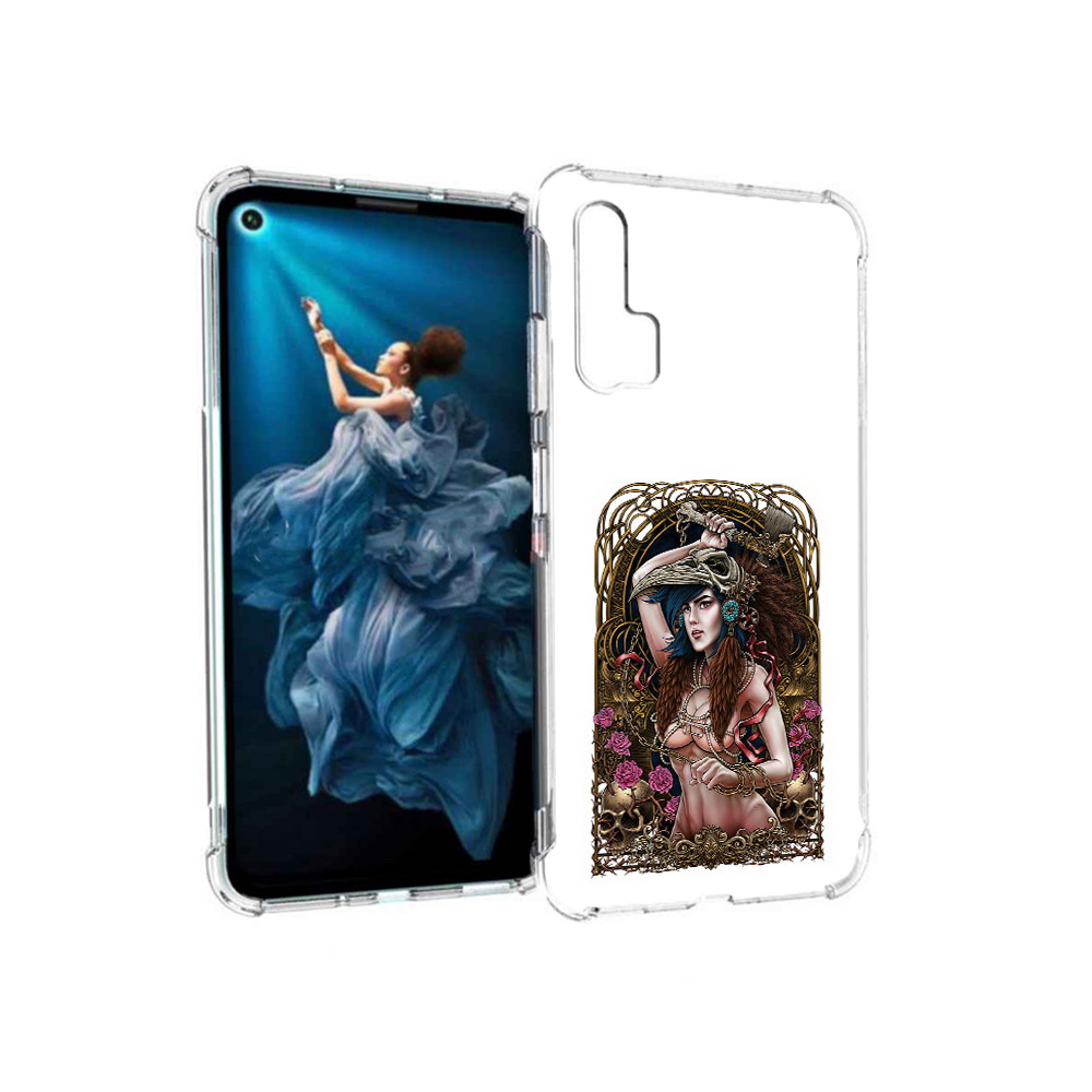 

Чехол MyPads Tocco для Honor 20 Pro красивая девушка рисунок (PT129185.18.407), Прозрачный, Tocco