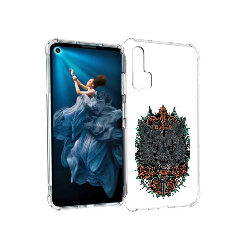 Чехол MyPads Tocco для Honor 20 Pro красивый злой волк (PT129185.18.409)