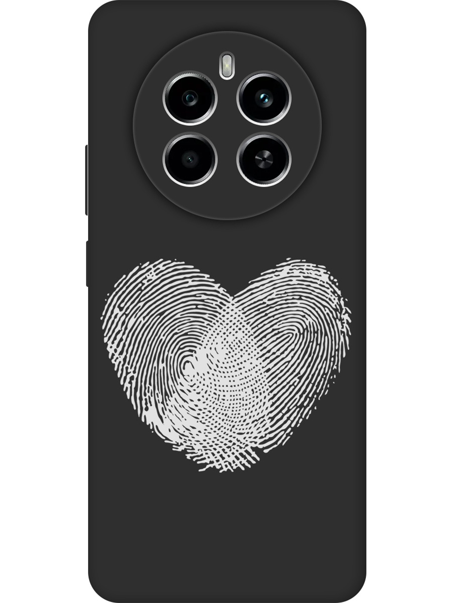 

Силиконовый чехол на Realme 12 4g с принтом "Отпечатки пальцев" матовый черный, Черный;белый;серый, 783982091