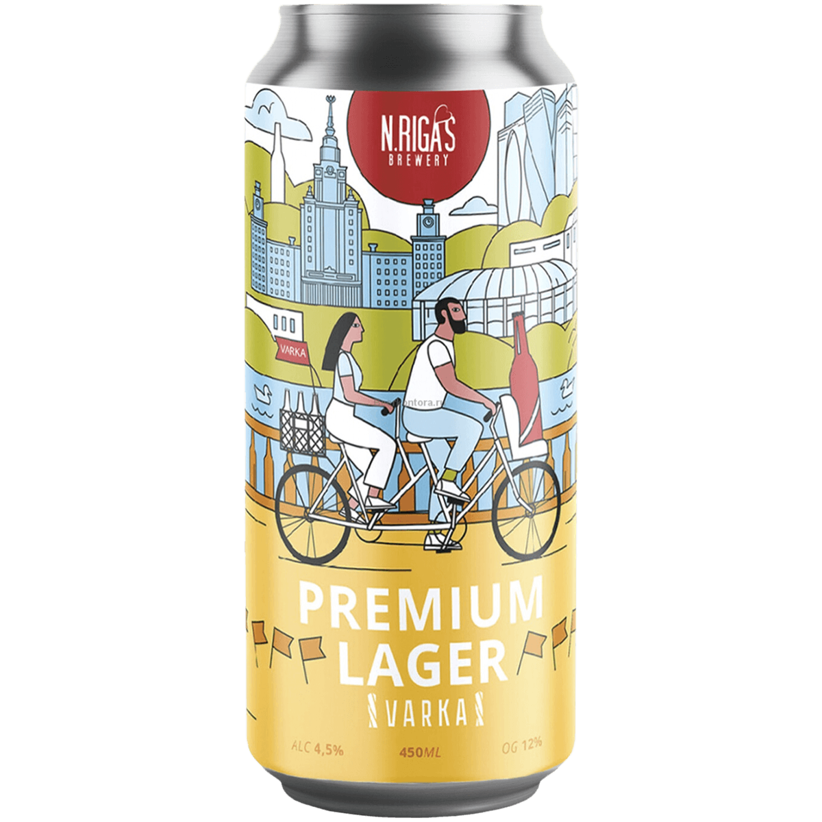 

Пиво New Riga's Brewery Varka Premium Lager светлое 0,45 л ж/б