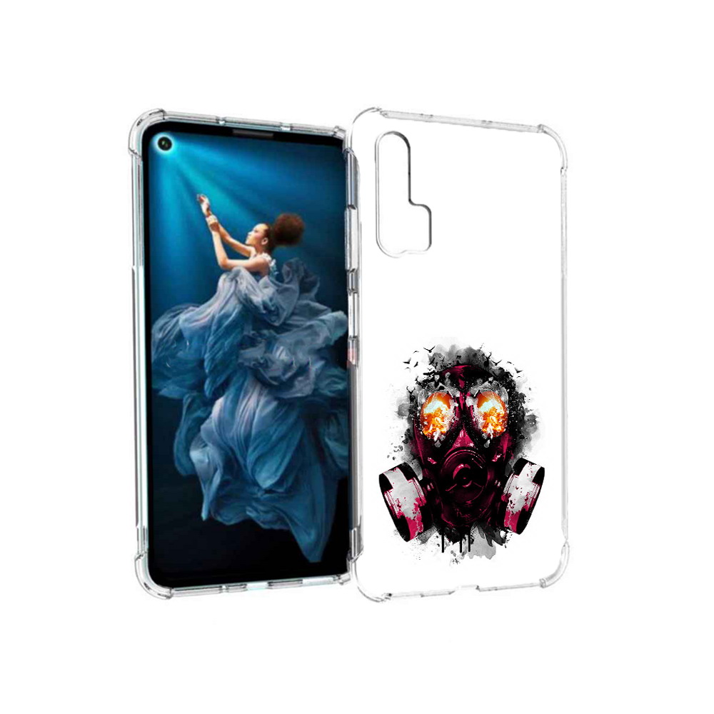 

Чехол MyPads Tocco для Honor 20 Pro красный противогаз (PT129185.18.412), Прозрачный, Tocco