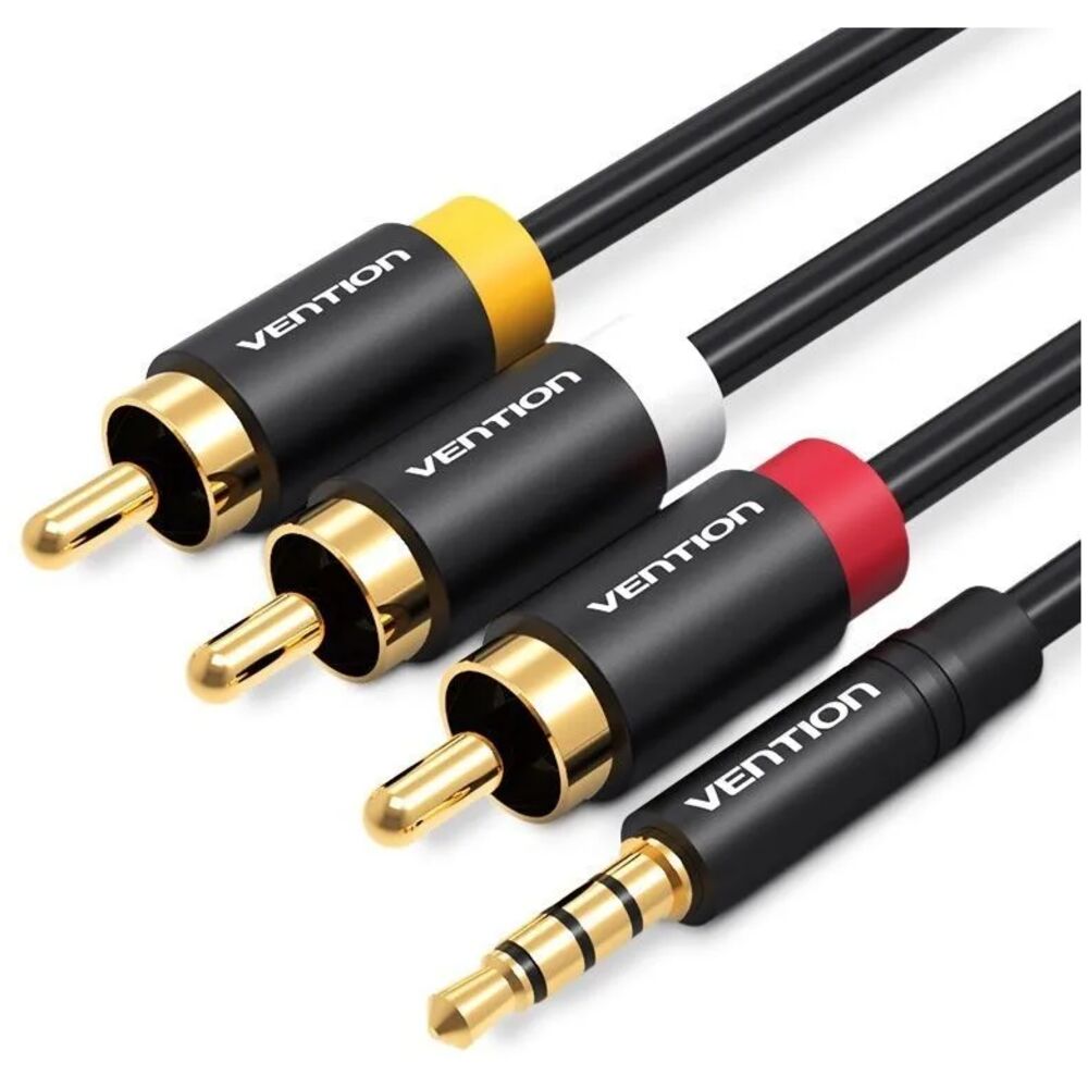 фото Кабель jack (3.5mm) (m) - 3*rca 1.50m vention (vab-r07-b150)