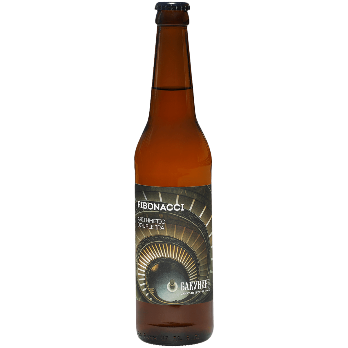 

Пиво Бакунин Double IPA Fibonacci светлое 0,5 л