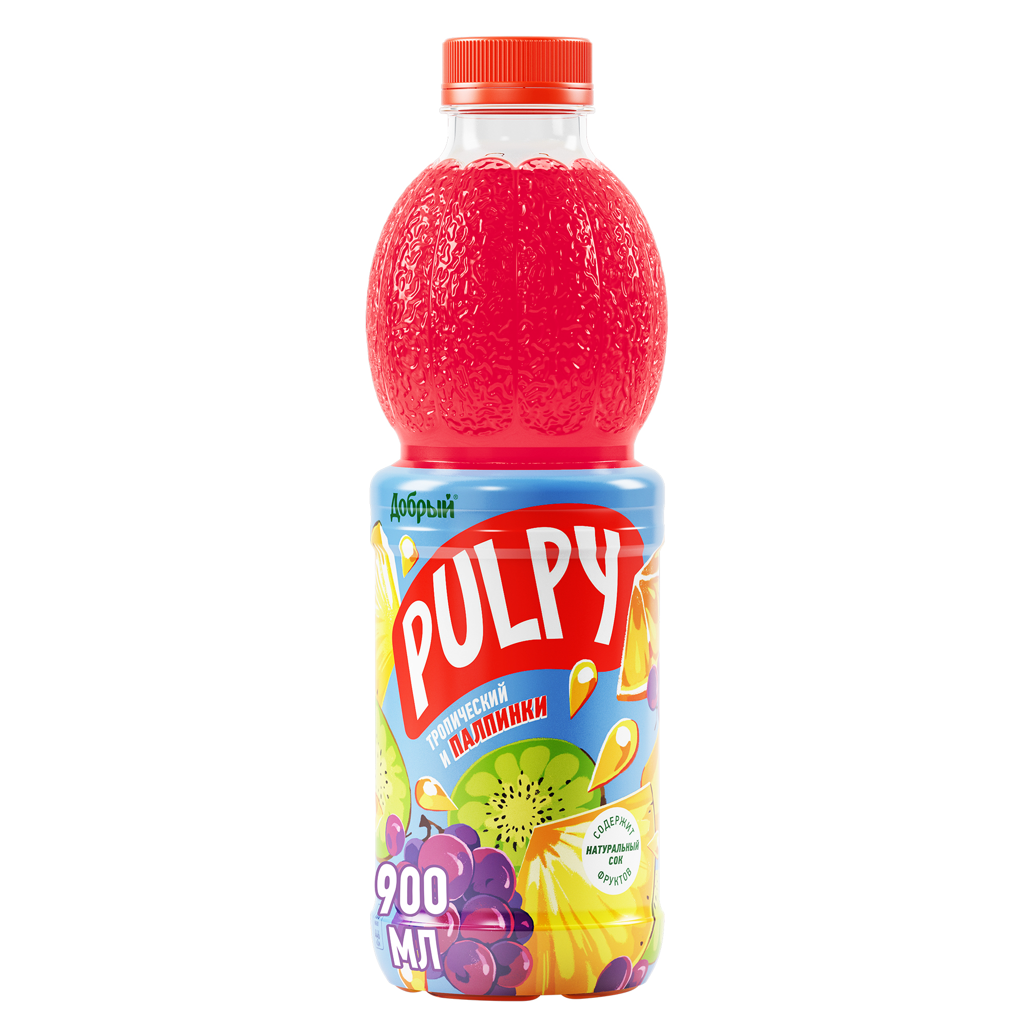 фото Напиток сокосодержащий тропический pulpy свежая мякоть 0.9 л