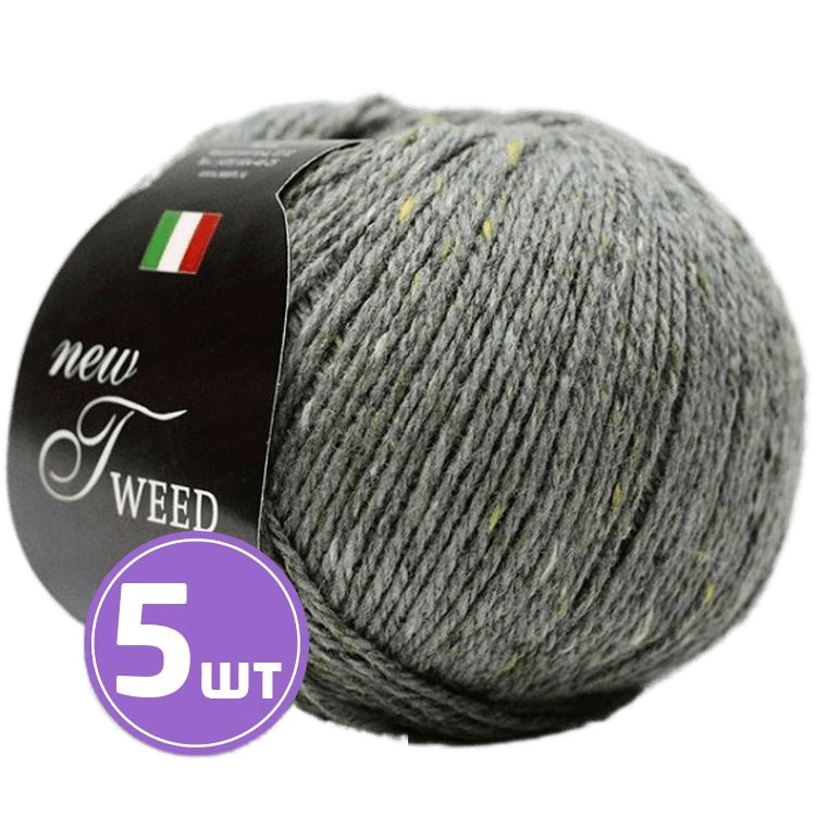 

Пряжа SEAM TWEED new (155), твид серый, 5 шт. по 50 г