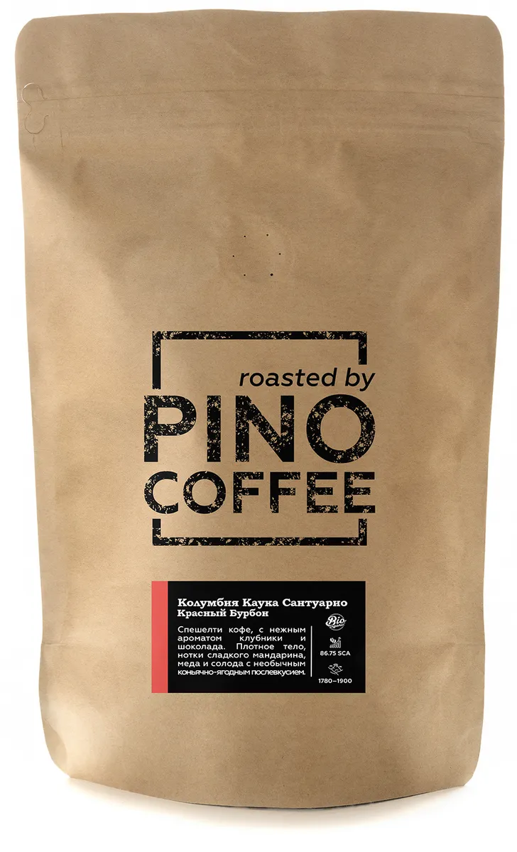 

Свежеобжаренный кофе PINOCOFFEE Колумбия Сантуарио Каука красный Бурбон 250 гр в зернах, Cauca
