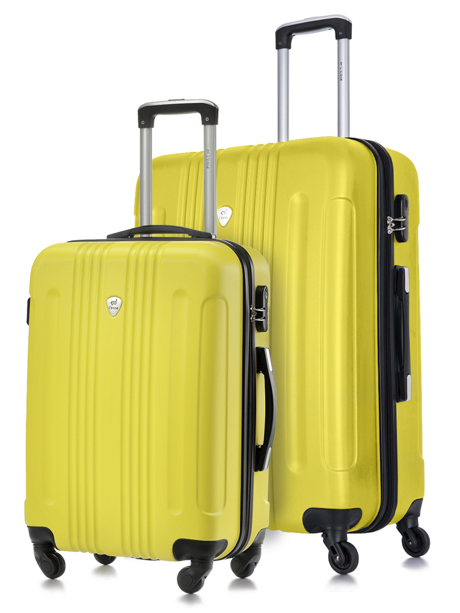

Комплект чемоданов унисекс L'Case Bangkok желтый M/L, Bangkok