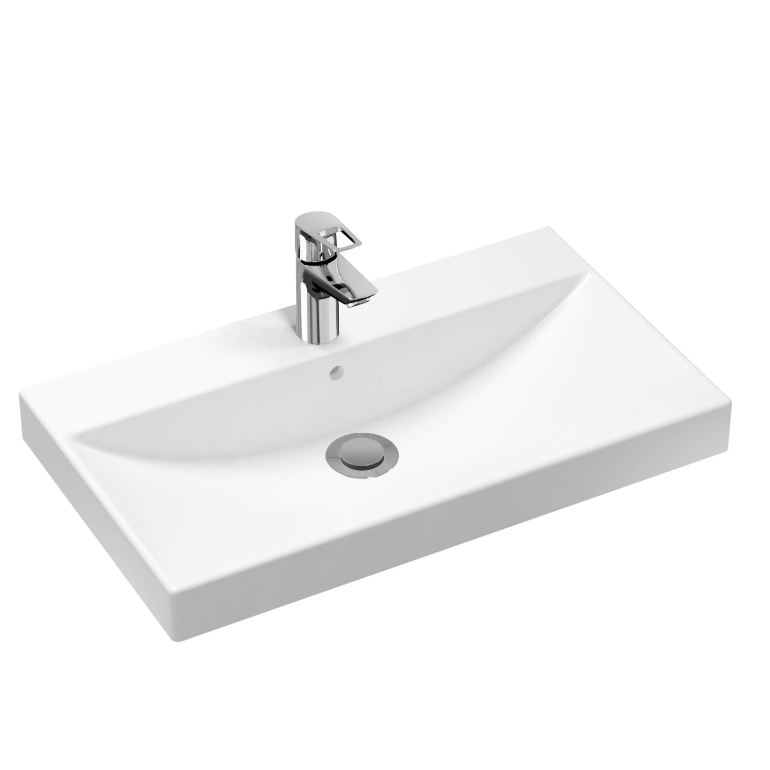 

Комплект 2 в 1 Lavinia Boho Bathroom Sink 21510414, врезная раковина 80 см