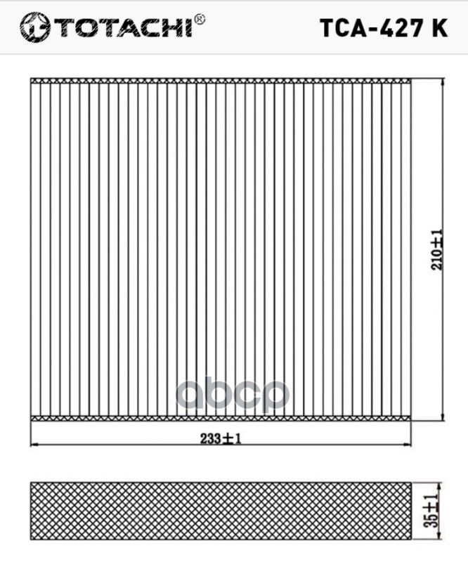 Воздушный фильтр TOTACHI TCA427K