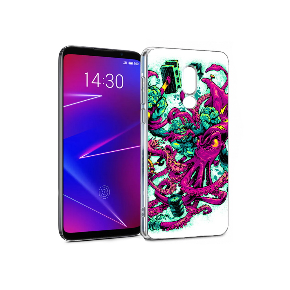 

Чехол MyPads Tocco для Meizu 16 фиолетовый кракен (PT121074.83.657), Прозрачный, Tocco