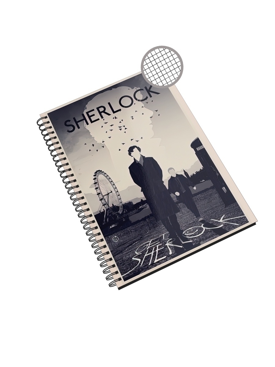 

Блокнот в клетку CувенирShop "Шерлок/Sherlock" А4 48 листов, NP-SRSHR1-A4/2