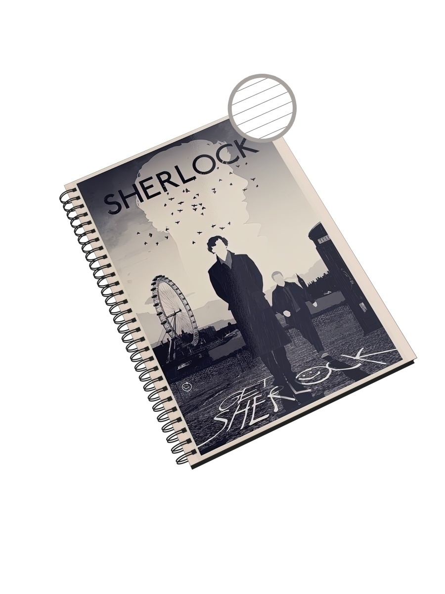 

Блокнот в линейку CувенирShop "Шерлок/Sherlock" А4 48 листов, NP-SRSHR1-A4/3