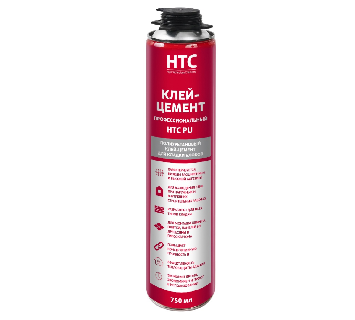 

Монтажная пена HTC 4640071870735 750, Серый