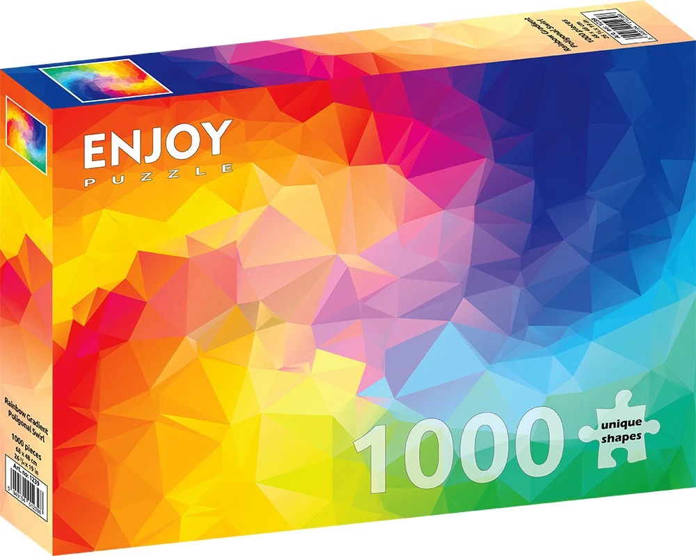 

Пазл Enjoy 1000 дет Градиент Радужный полигональный вихрь, EN1000