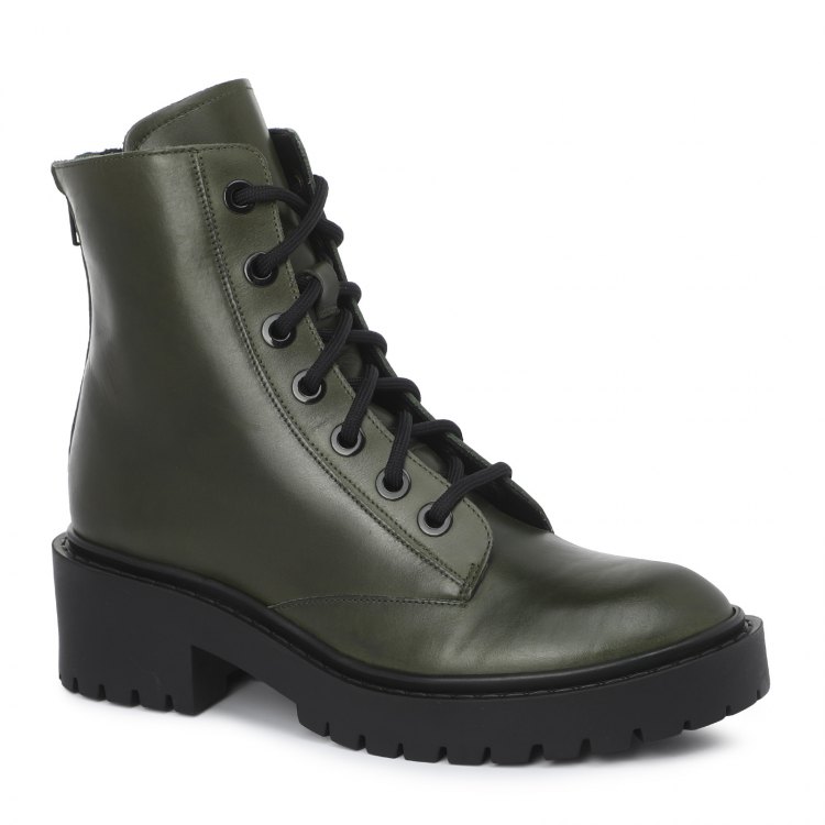 фото Женские ботинки kenzo pike lace-up boot bt340 темно-серо-зеленый р.37