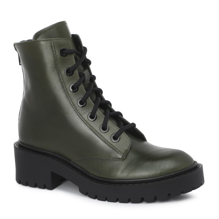 фото Женские ботинки kenzo pike lace-up boot bt340 темно-серо-зеленый р.40