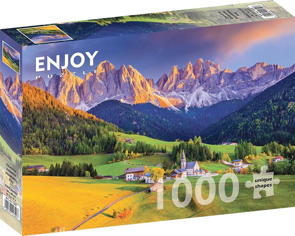 

Пазл Enjoy 1000 дет Церковь в Доломитовых Альпах, Италия, EN1000