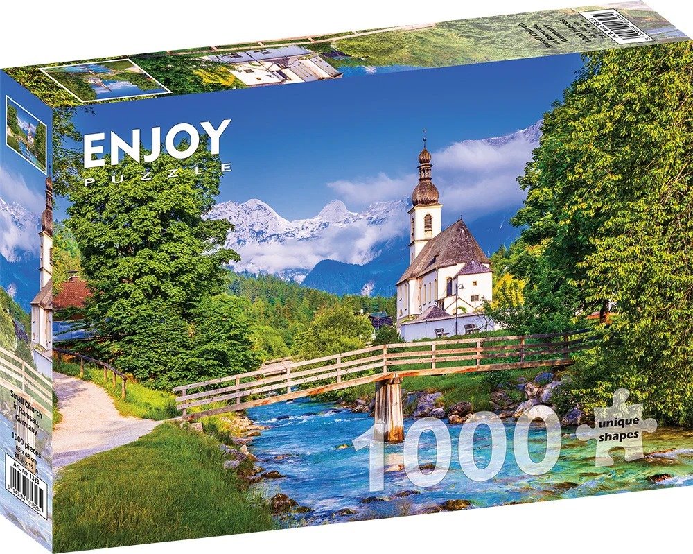 

Пазл Enjoy 1000 дет Маленькая церковь в Рамзау, Германия, EN1000