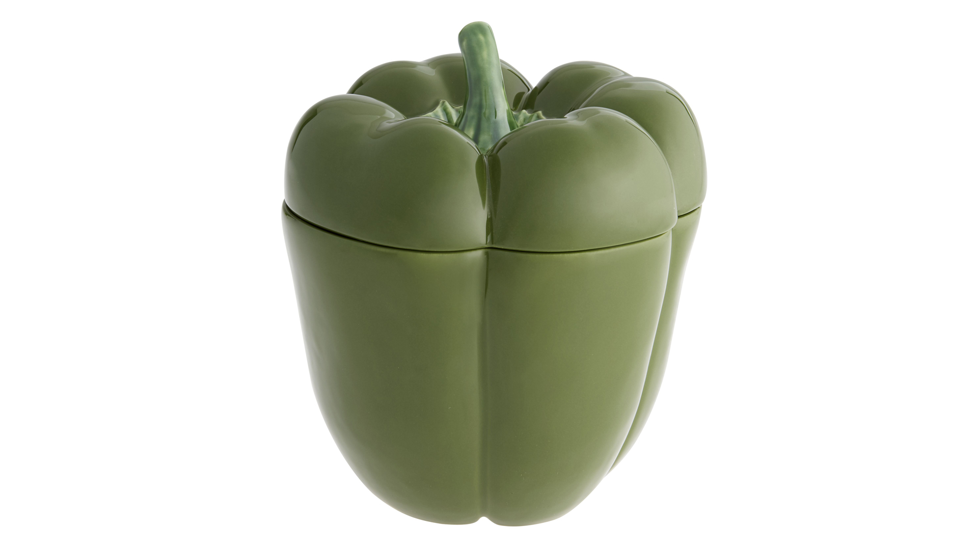 фото Блюдо для горячего с крышкой bordallo pinheiro перец 22 см, керамика, зеленый