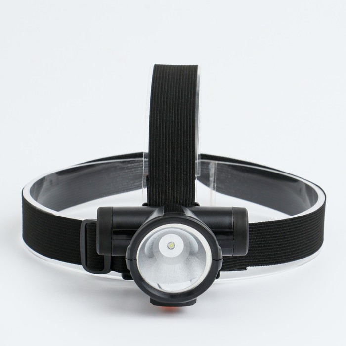 

Фонарь налобный аккумуляторный 1 Вт, 1200 мАч, 110 лм, 7 x 5 x 6.2 х 5.7 см, USB, Черный