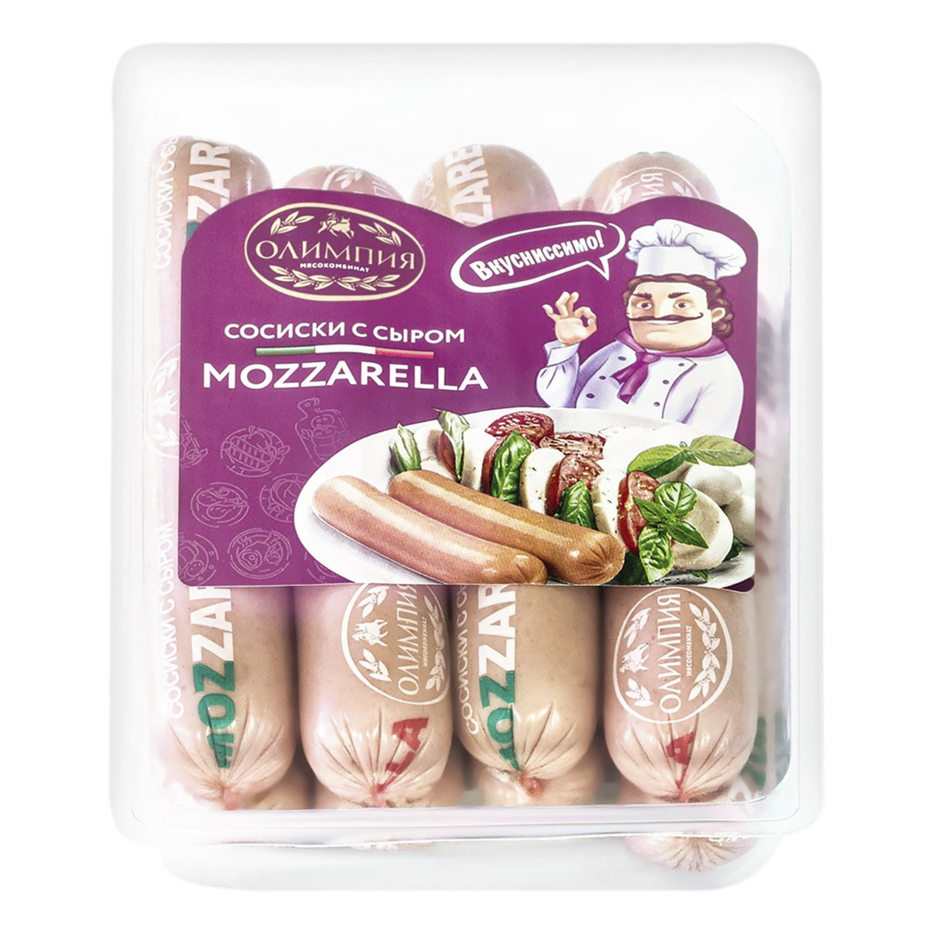 

Сосиски Олимпия с сыром Mozzarella 620 г