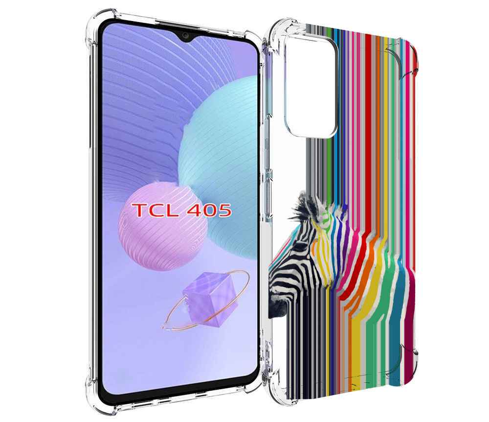 

Чехол MyPads радужная зебра для TCL 405, Tocco