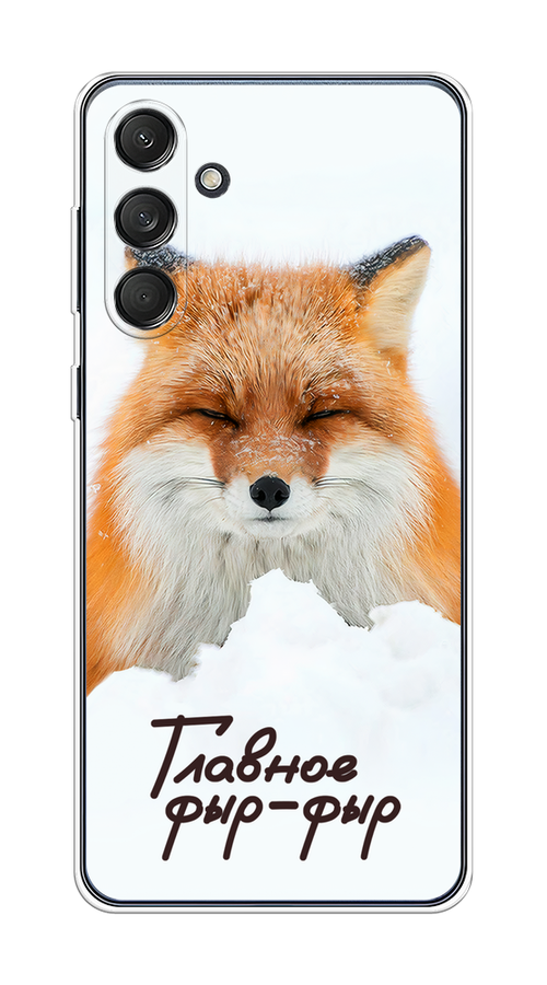 

Чехол на Samsung Galaxy M55 "Снежный фыр-фыр", Оранжевый;белый;коричневый, 2109650-1