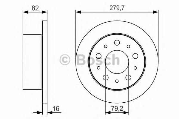 

Тормозной диск Bosch комплект 1 шт. 0986479S86