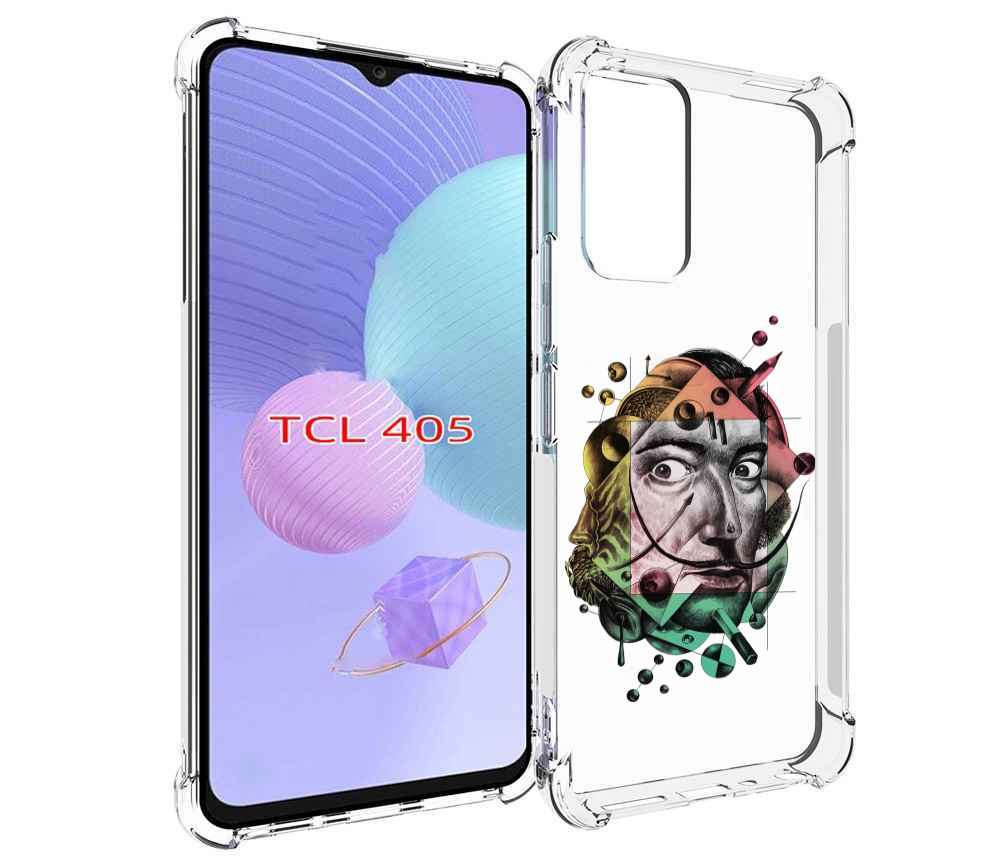 

Чехол MyPads разноцветное лицо абстракция для TCL 405, Tocco