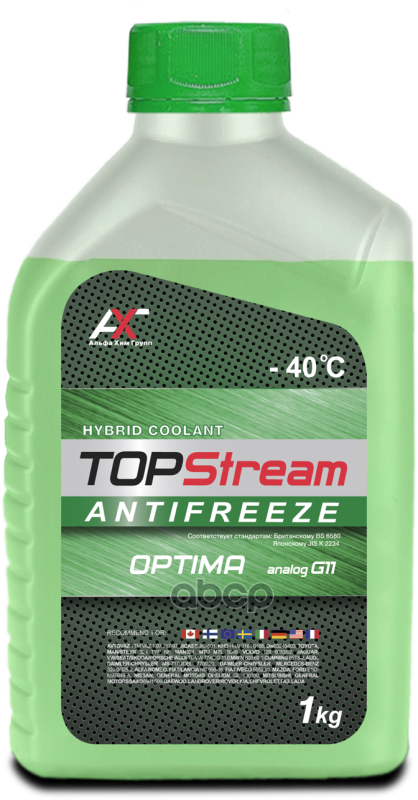 фото Антифриз topstream optima (зеленый) g11 1 л topstream арт. atsog00001