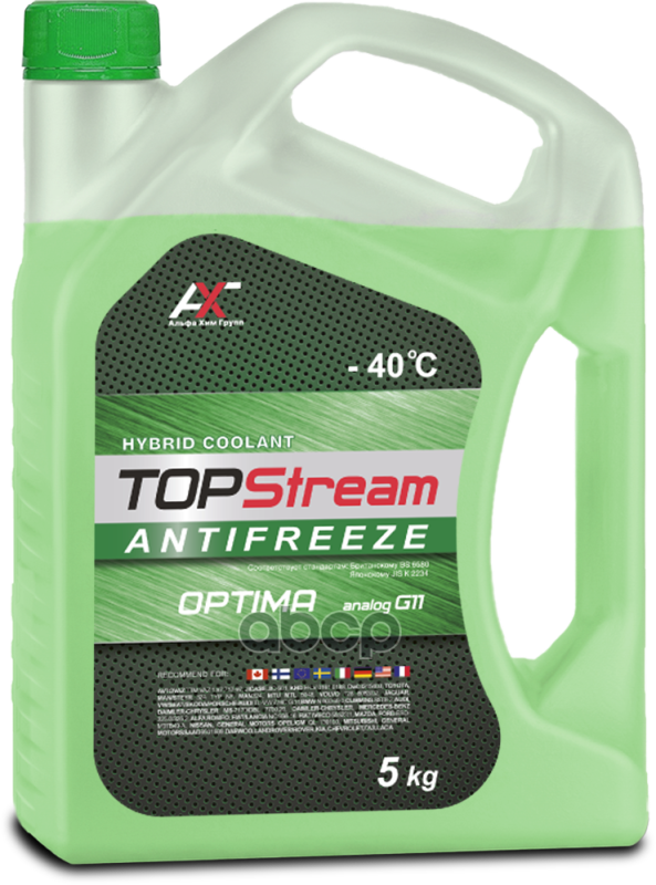 Антифриз Topstream Optima (Зеленый) G11 5 Л TOPStream арт. ATSOG00005