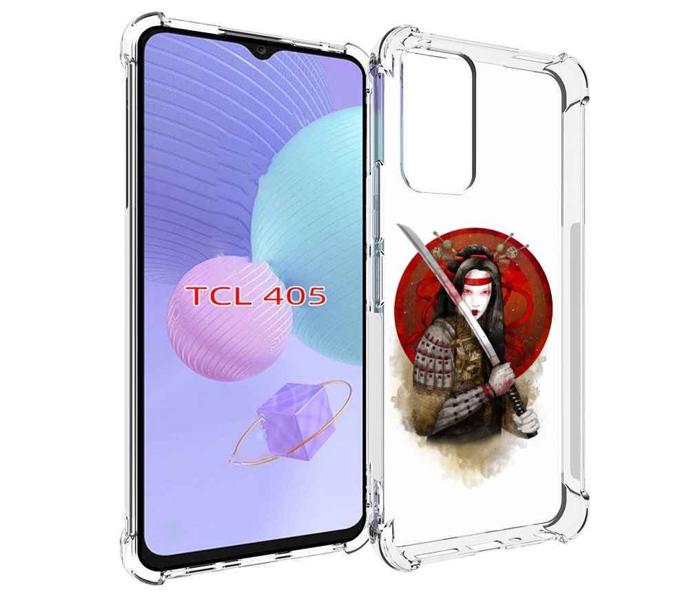 

Чехол MyPads рисованная девушка с катаной для TCL 405, Tocco