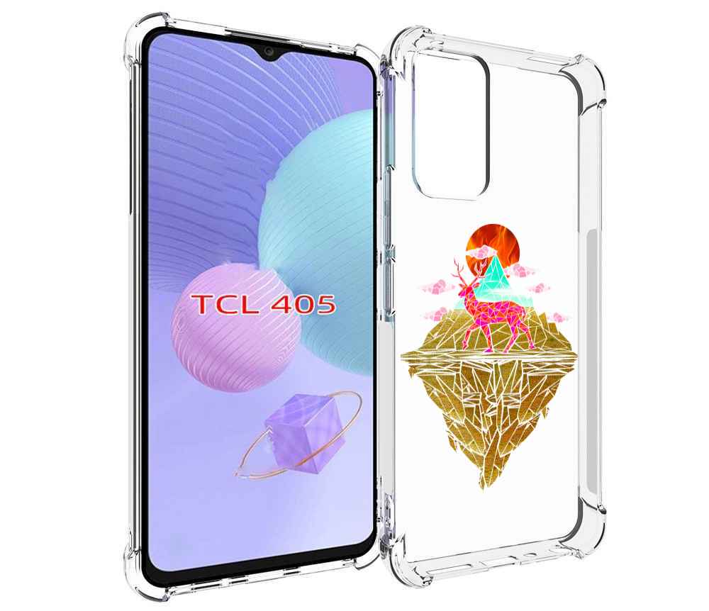 

Чехол MyPads розовый олень абстракция для TCL 405, Tocco