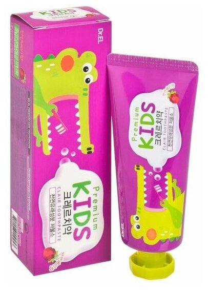 Зубная паста Dr.EL Premium Natural KIDS Clair Toothpaste (с 4 лет), 100 гр зубная паста dr el premium natural kids clair toothpaste с 4 лет 100 гр