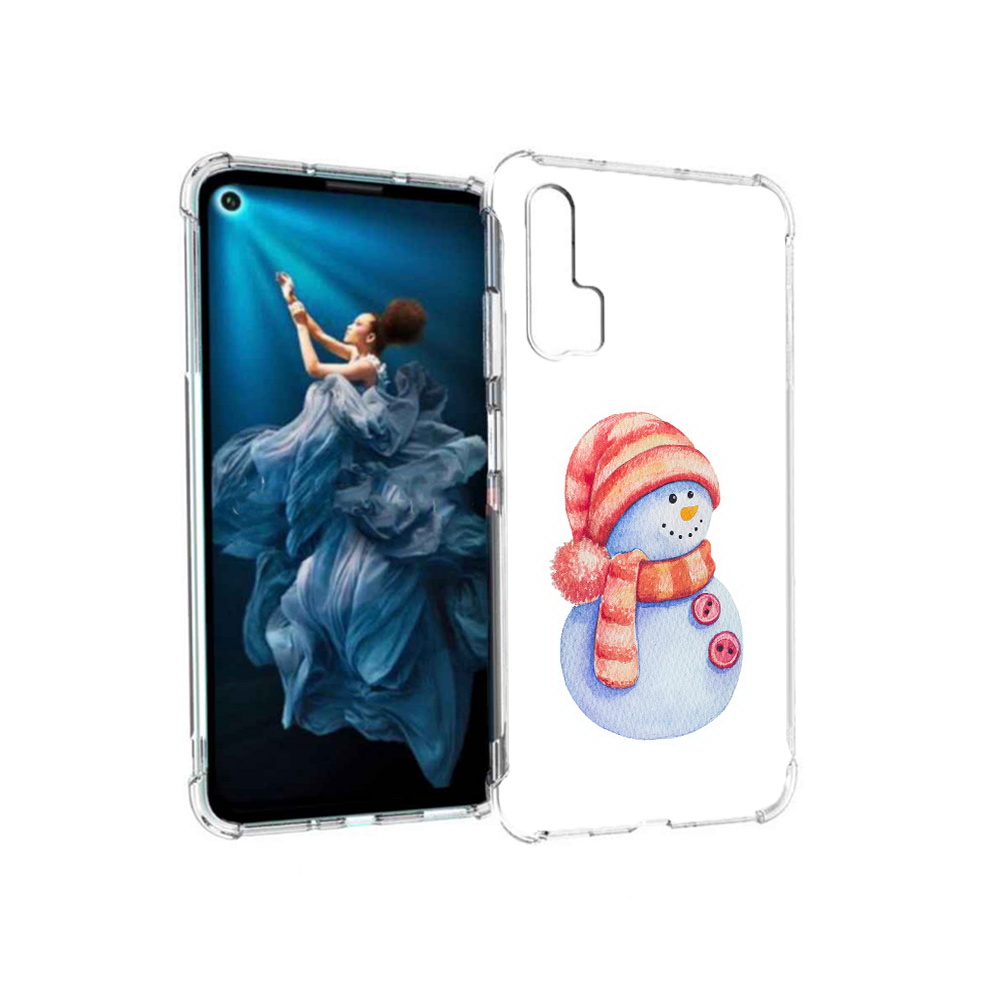 

Чехол MyPads Tocco для Honor 20 Pro Веселый снеговик (PT129185.18.44), Прозрачный, Tocco