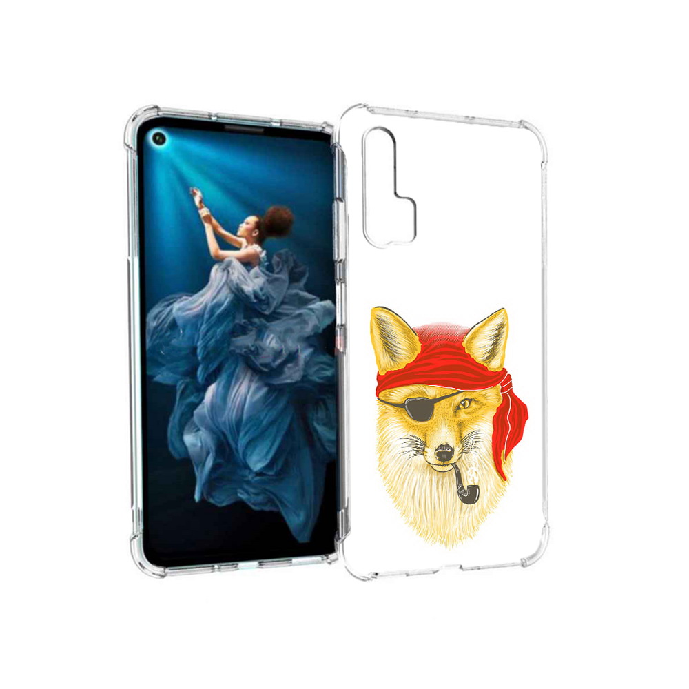 

Чехол MyPads Tocco для Honor 20 Pro лиса-пират (PT129185.18.440), Прозрачный, Tocco