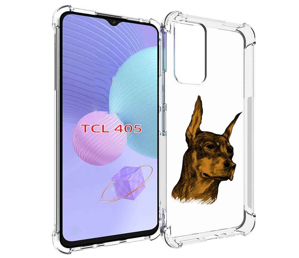 

Чехол MyPads скетч доберман для TCL 405, Tocco