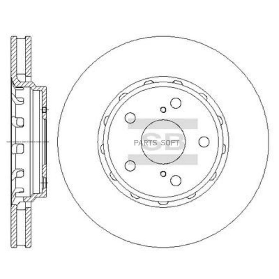 

Тормозной диск Sangsin brake комплект 1 шт. SD4063