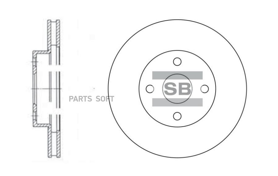 

Тормозной диск Sangsin brake комплект 1 шт. SD4008