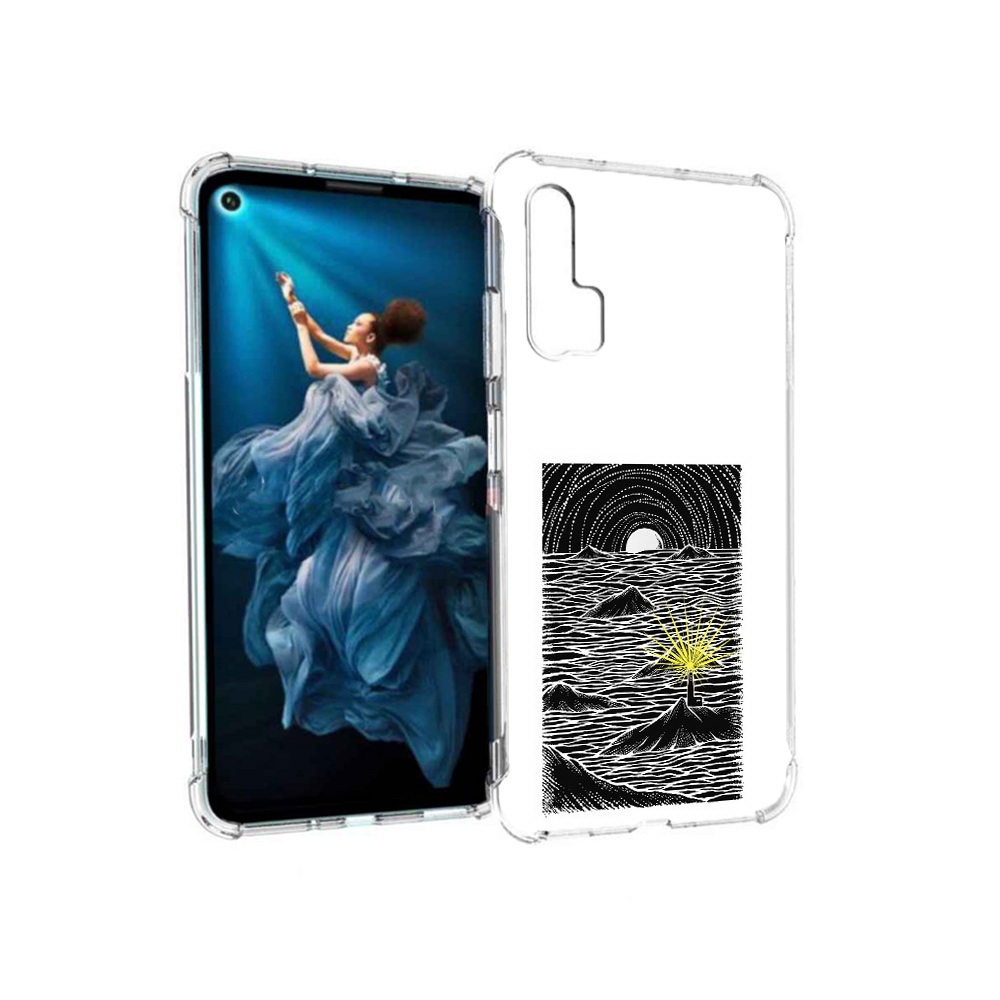 

Чехол MyPads Tocco для Honor 20 Pro маяк в черно белом море (PT129185.18.460), Прозрачный, Tocco