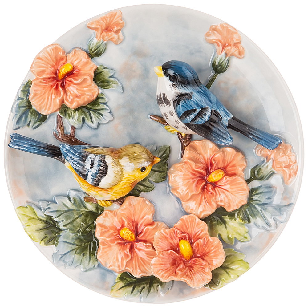 Набор из 4 штук Тарелка декоративная Lefard Птицы на ветке 20.5х4 см