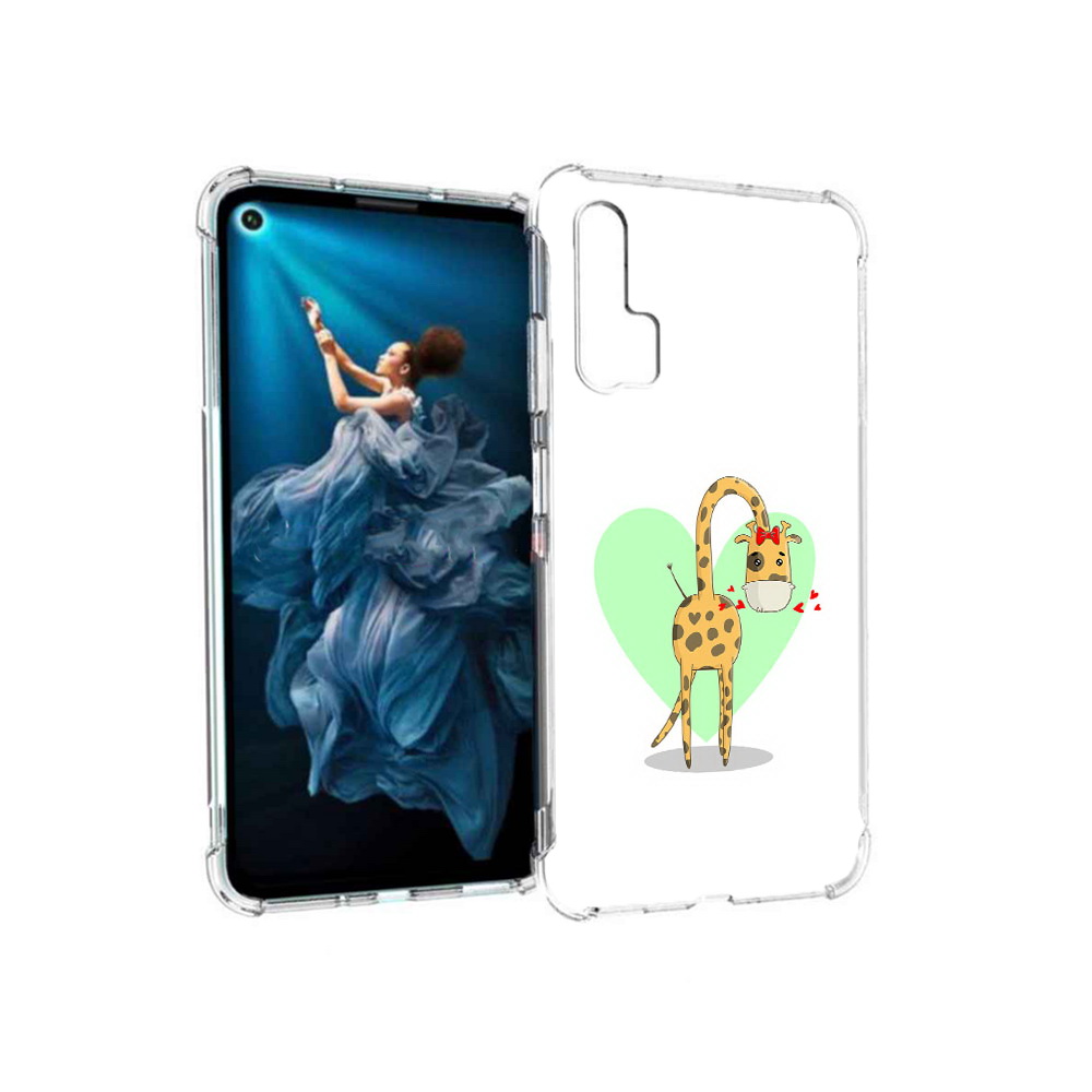

Чехол MyPads Tocco для Honor 20 Pro Влюбленный жираф 14 февраля (PT129185.18.47), Прозрачный, Tocco
